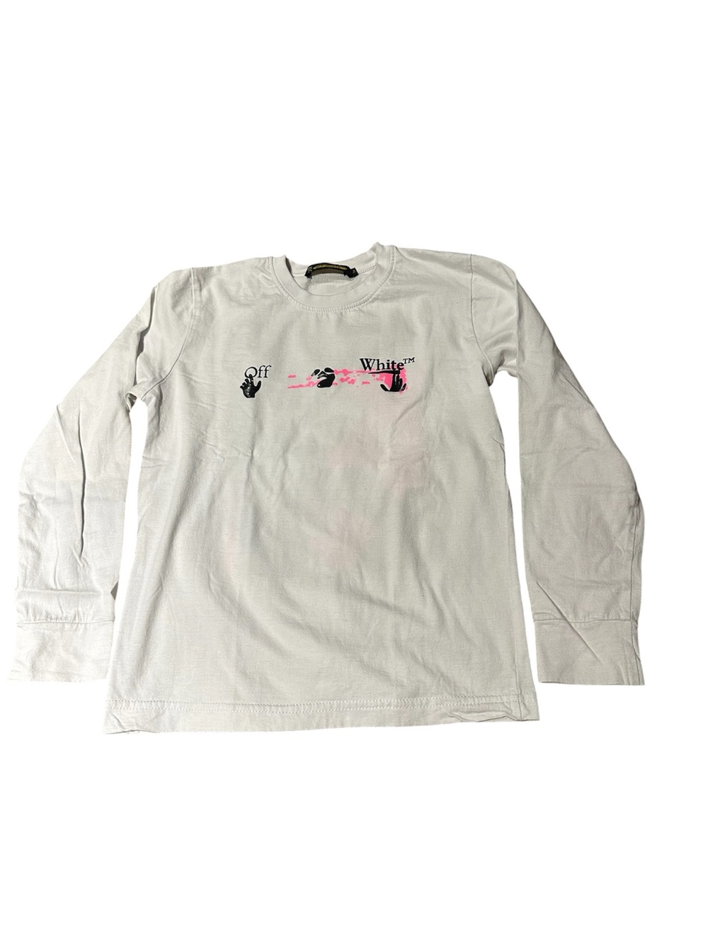 Off-White Kids' White Long Sleeve Graphic Tee Size 10